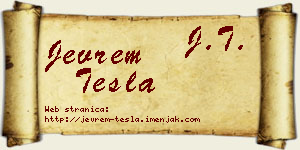 Jevrem Tesla vizit kartica